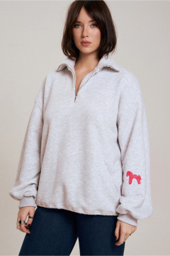 Джемпер JRSy 2652 серый_меланж - фото 2