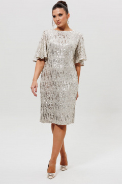 Платье Mislana 1037/1 серебро - фото 2