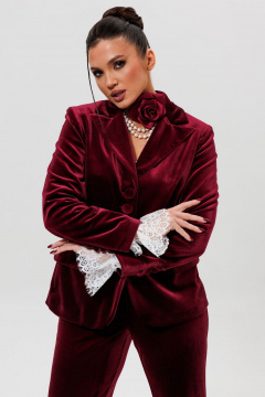 Брюки, жакет, манжеты Mislana 1169/1м бордо - фото 4