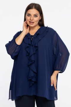 Блуза Avila 1006 темно-синий - фото 5