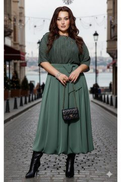 Платье Vittoria Queen 26913 зеленый - фото 4