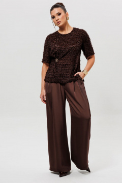 Брюки, жакет Mislana 1280к шоколад - фото 1