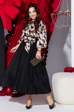 Платье Vittoria Queen 27623 черно_бежевый - фото 4