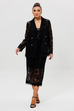 Жакет, юбка Mislana 1284 черный - фото 2