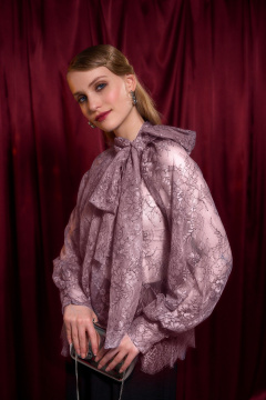 Блуза, бант Lokka 1742 розовый - фото 1