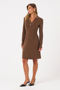 Платье Панда 114580 коричневый - фото 1