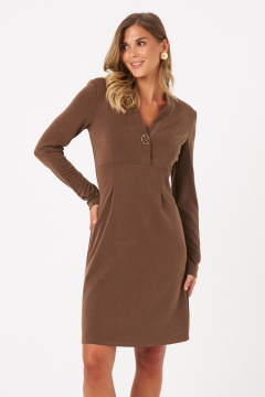 Платье Панда 114580 коричневый - фото 2