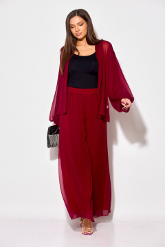 Блуза, брюки Anastasia 1063.1 бордовый - фото 3