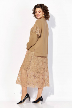Джемпер, юбка Liliana 1499 бежевый - фото 5