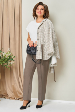 Блуза, брюки, жакет VOLNA 1441 бежевый - фото 2