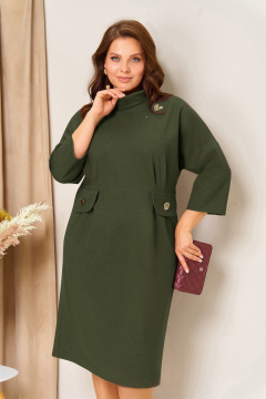 Платье VOLNA 1448 хаки - фото 4