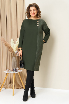 Платье VOLNA 1452 олива - фото 1