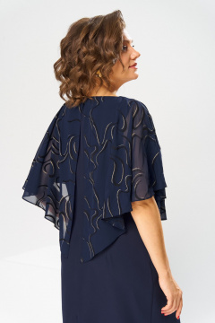 Платье Romanovich Style 1-2371 синий_флок - фото 4