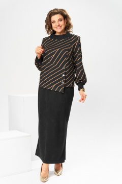 Джемпер, юбка Romanovich Style 2-2600 коричневый - фото 4