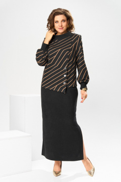 Джемпер, юбка Romanovich Style 2-2600 коричневый - фото 3