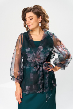 Кардиган, платье Romanovich Style 3-2789 изумруд - фото 5