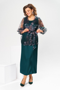 Кардиган, платье Romanovich Style 3-2789 изумруд - фото 4