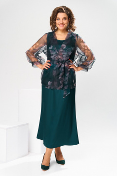 Кардиган, платье Romanovich Style 3-2789 изумруд - фото 1