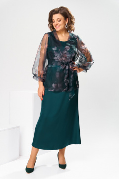 Кардиган, платье Romanovich Style 3-2789 изумруд - фото 2