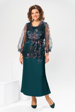 Кардиган, платье Romanovich Style 3-2789 изумруд - фото 3