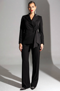Брюки, жакет Мода Юрс 25-2938 черный - фото 1