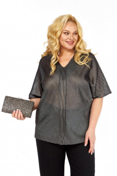 Блуза Элль-стиль 2439а серебро - фото 5