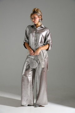 Блуза, брюки LM М98 бежевый_шиммер - фото 1