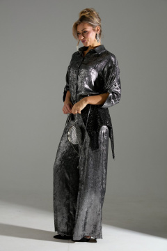 Блуза, брюки LM М98 серый_шиммер - фото 5