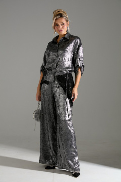 Блуза, брюки LM М98 серый_шиммер - фото 1