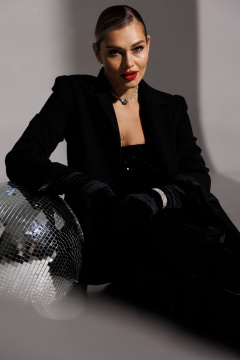 Жакет Мода Юрс 25-2948 черный - фото 4