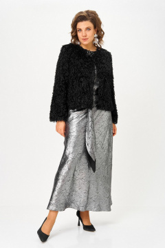 Жакет, платье Koketka i K 1332 серебристый+черный - фото 2