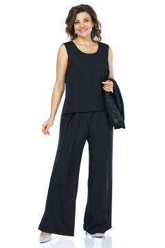 Блуза, бомбер, брюки Alani Collection 2485 черный - фото 4