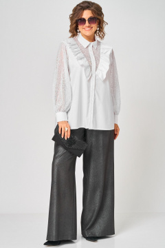 Блуза EVA GRANT 7174-1В белый - фото 2