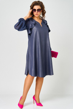 Платье EVA GRANT 7322А синий_баклажан - фото 5