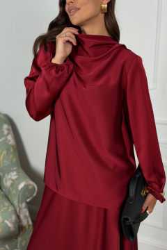 Блуза, юбка DAVA 2236 бордовый - фото 4