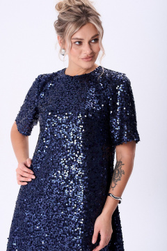 Платье AMUAR 1094 синий - фото 5