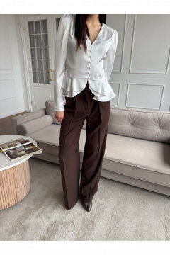 Брюки THE.WOMAN 0090-1 шоколад - фото 2