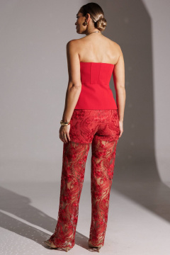 Брюки Мода Юрс 25-2953 красный - фото 4