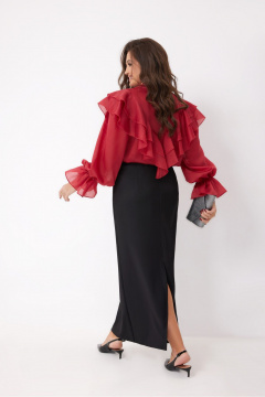 Блуза, юбка ElPaiz 1313 черный+бордо - фото 4