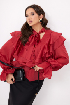 Блуза, юбка ElPaiz 1313 черный+бордо - фото 3