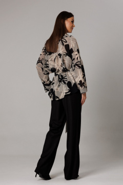 Блуза, брюки Ларс Стиль 1166 черный-серый - фото 3