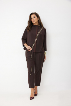 Блуза, брюки ElPaiz 1317 темно-коричневый - фото 1