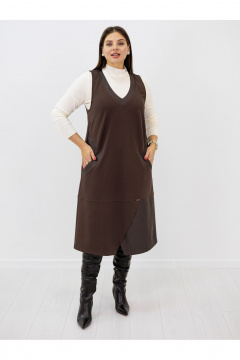 Платье Ollsy 01627 коричневый - фото 5