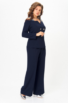 Брюки, жакет ANASTASIA MAK 1276 синий - фото 3