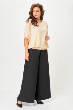 Брюки, топ ANASTASIA MAK 1287 черный+бежевый - фото 2