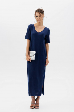 Платье Romgil РВ0408-ХМ2 индиго,черный - фото 1