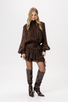 Платье PiRS 6339 коричневый - фото 1