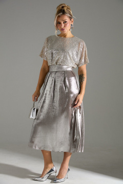 Платье LM М76 бежевый_шиммер - фото 4