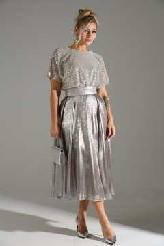 Платье LM М76 бежевый_шиммер - фото 1