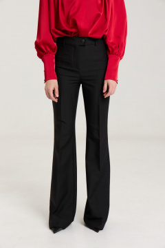 Черные широкие брюки с высокой посадкой и классическим кройом THE NAME 2272 - фото 4